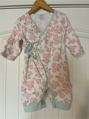 Paty Baby Rose Print Kimono Romper